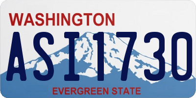 WA license plate ASI1730