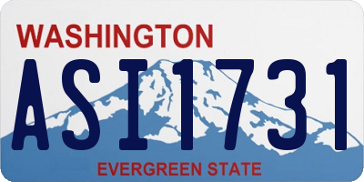 WA license plate ASI1731