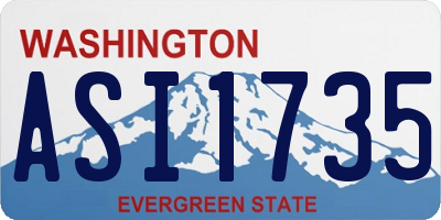 WA license plate ASI1735