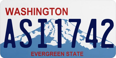 WA license plate ASI1742