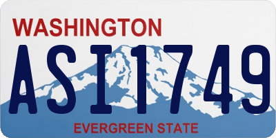 WA license plate ASI1749
