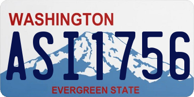 WA license plate ASI1756