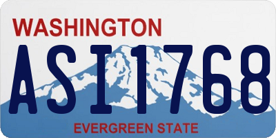 WA license plate ASI1768