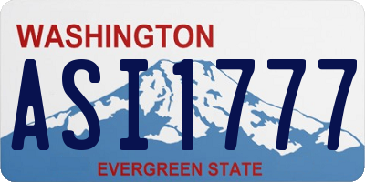 WA license plate ASI1777