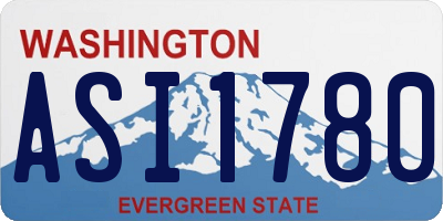 WA license plate ASI1780