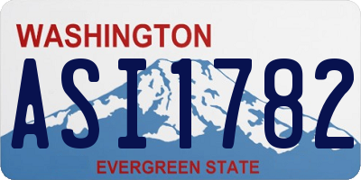 WA license plate ASI1782