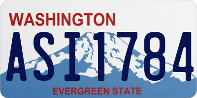 WA license plate ASI1784