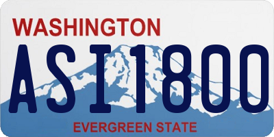 WA license plate ASI1800