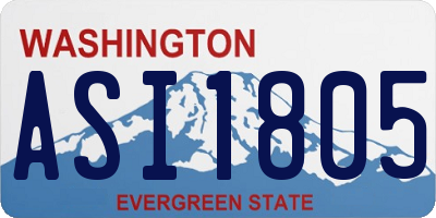 WA license plate ASI1805
