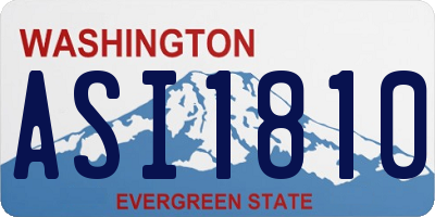 WA license plate ASI1810