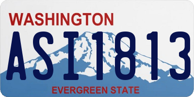 WA license plate ASI1813