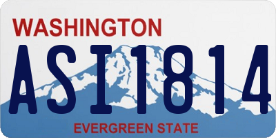 WA license plate ASI1814