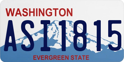 WA license plate ASI1815