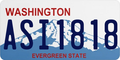 WA license plate ASI1818