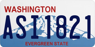 WA license plate ASI1821