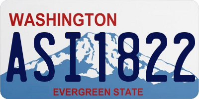 WA license plate ASI1822