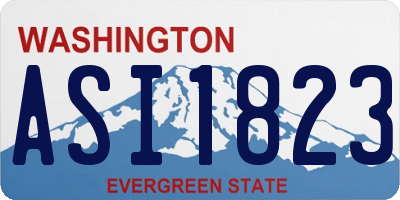 WA license plate ASI1823