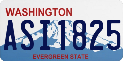 WA license plate ASI1825