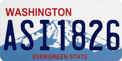WA license plate ASI1826
