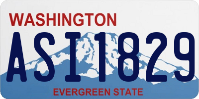 WA license plate ASI1829