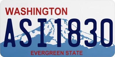 WA license plate ASI1830