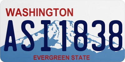 WA license plate ASI1838