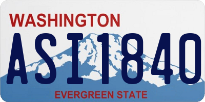 WA license plate ASI1840