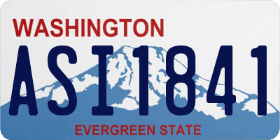 WA license plate ASI1841