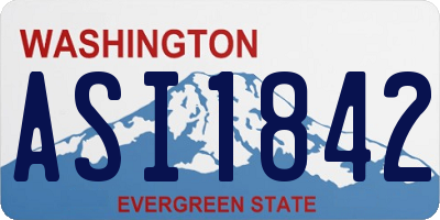 WA license plate ASI1842