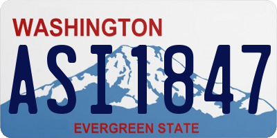 WA license plate ASI1847