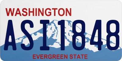 WA license plate ASI1848