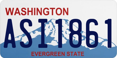 WA license plate ASI1861