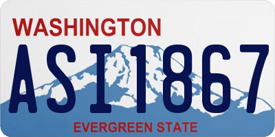 WA license plate ASI1867