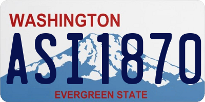 WA license plate ASI1870