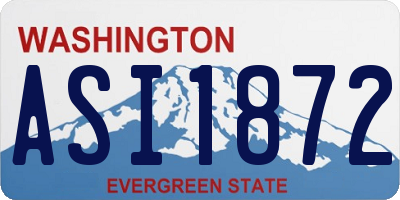 WA license plate ASI1872