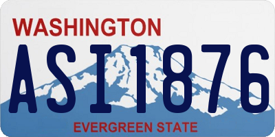 WA license plate ASI1876