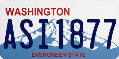 WA license plate ASI1877