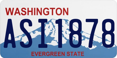 WA license plate ASI1878