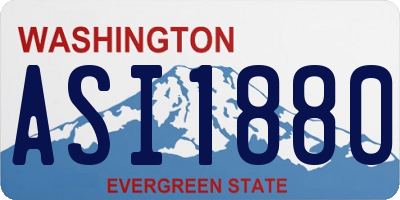 WA license plate ASI1880