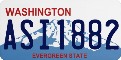 WA license plate ASI1882