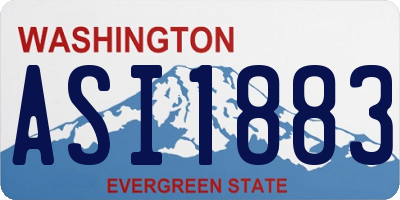 WA license plate ASI1883