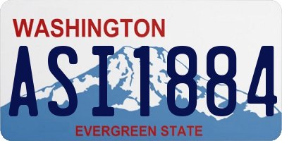 WA license plate ASI1884