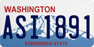 WA license plate ASI1891