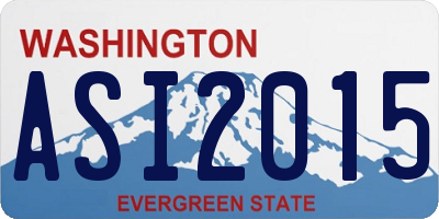 WA license plate ASI2015
