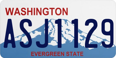 WA license plate ASJ1129