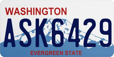 WA license plate ASK6429