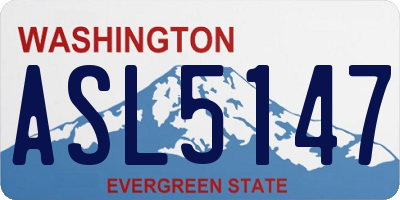 WA license plate ASL5147