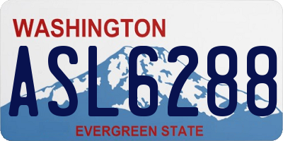 WA license plate ASL6288