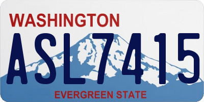 WA license plate ASL7415