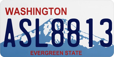 WA license plate ASL8813